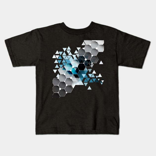 polygon geometry design Kids T-Shirt by firas7m